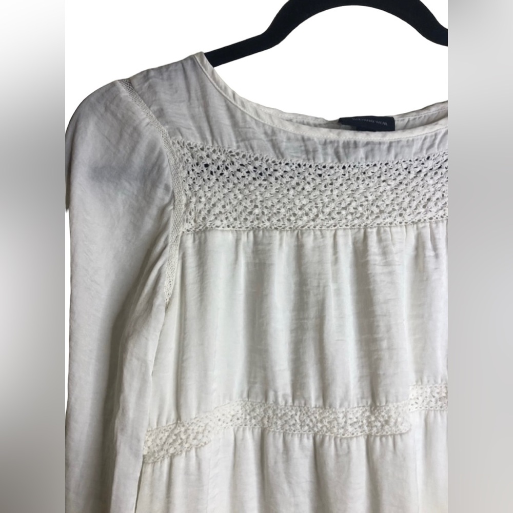 WhoWhatWear White Ruffled Mini Dress Size Small - Picture 2 of 8